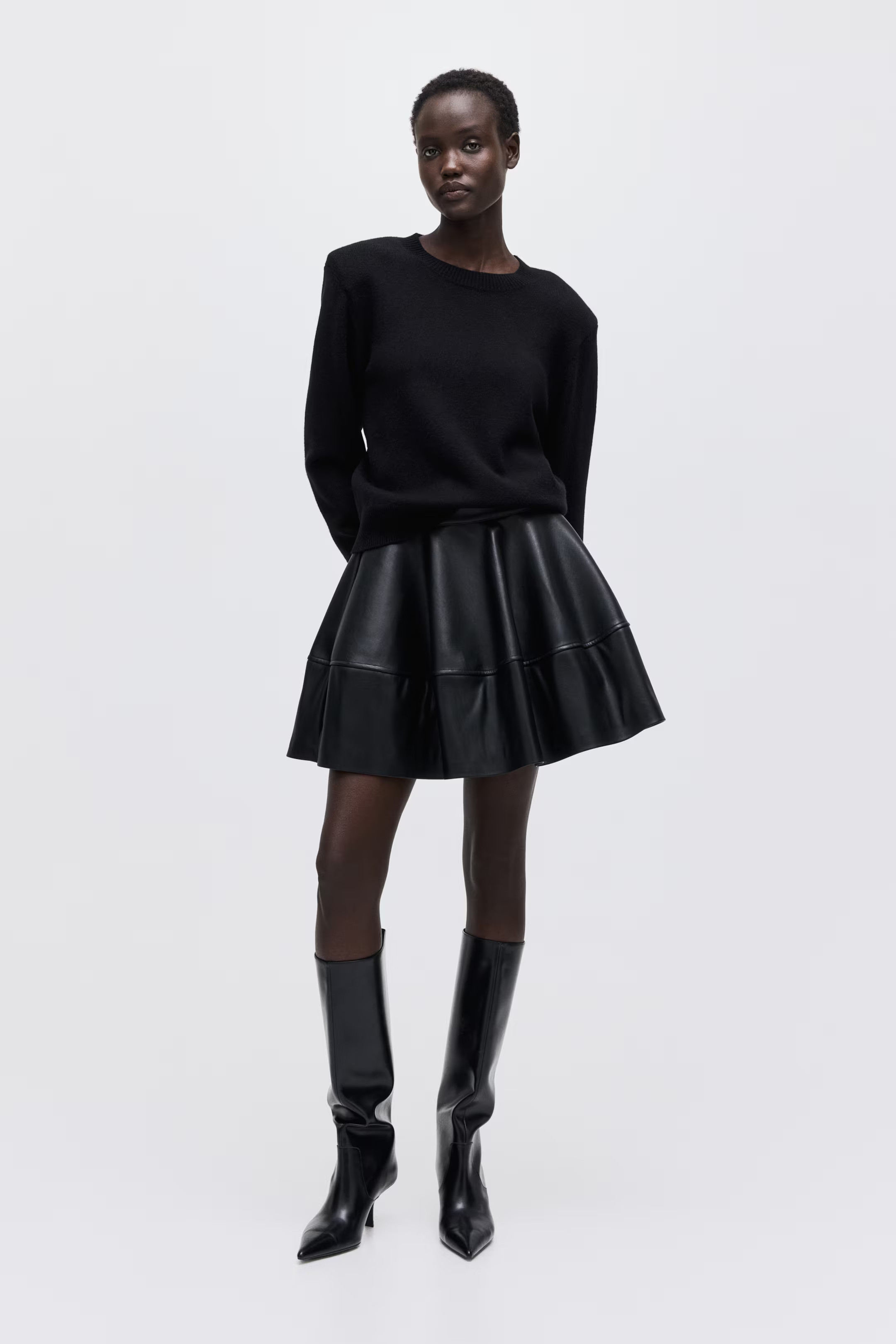 Coated Mini Skirt | H&M (US + CA)