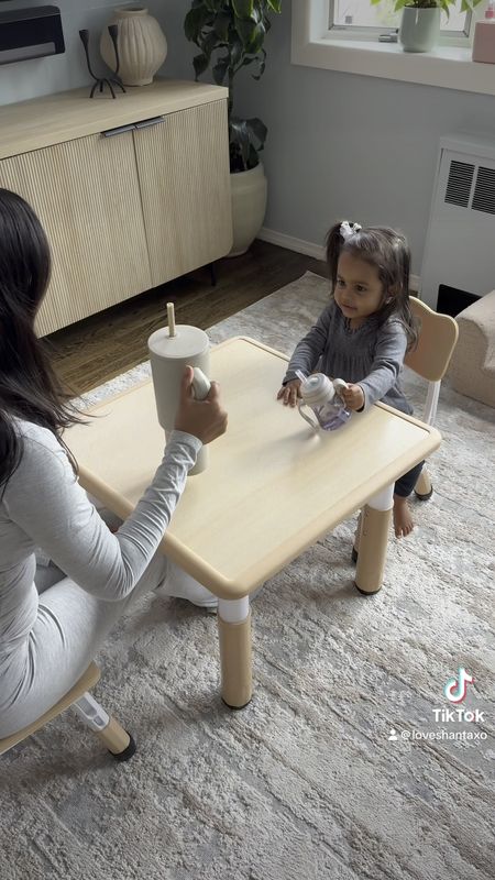 Toddler table and chairs! Adjustable height, erasable top and easy to put together!

#LTKfamily #LTKkids #LTKbaby