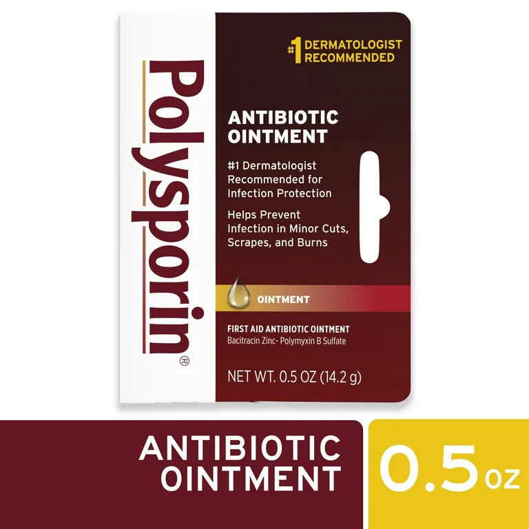 Polysporin First Aid Topical Antibiotic Ointment, Travel Size, 0.5 oz - Walmart.com | Walmart (US)