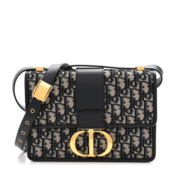 Oblique 30 Montaigne Flap Bag Blue | FASHIONPHILE (US)