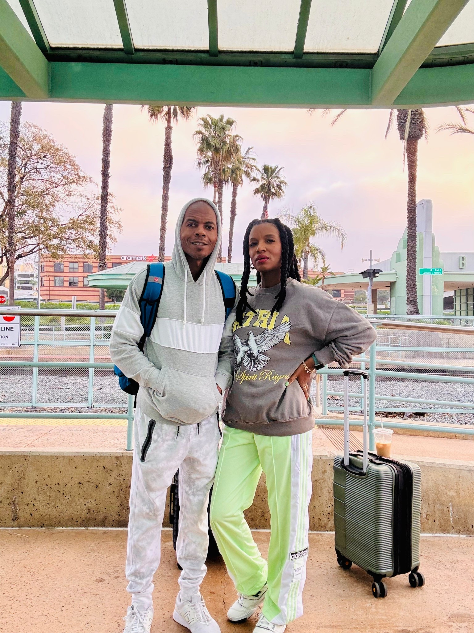 Flashback to March when hubby and I took the train to Santa Barbara. These Adidas track pants are sold out but I found some more cute ones on Amazon. I am ordering a size up hoping it will be a baggier fit. #LTKFindsUnder50

#LTKSaleAlert #LTKOver40
