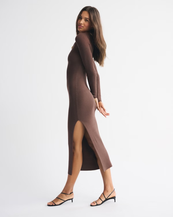 Women's Hardware Keyhole Maxi Sweater Dress | Women's New Arrivals | Abercrombie.com | Abercrombie & Fitch (US)