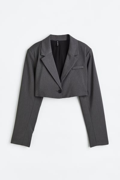Cropped twill blazer | H&M (UK, MY, IN, SG, PH, TW, HK)
