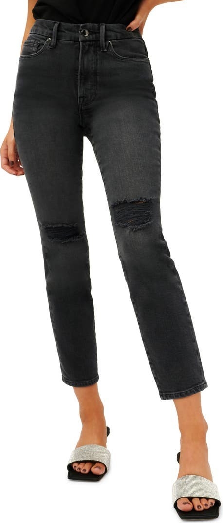 Good Classic High Waist Raw Hem Jeans | Nordstrom