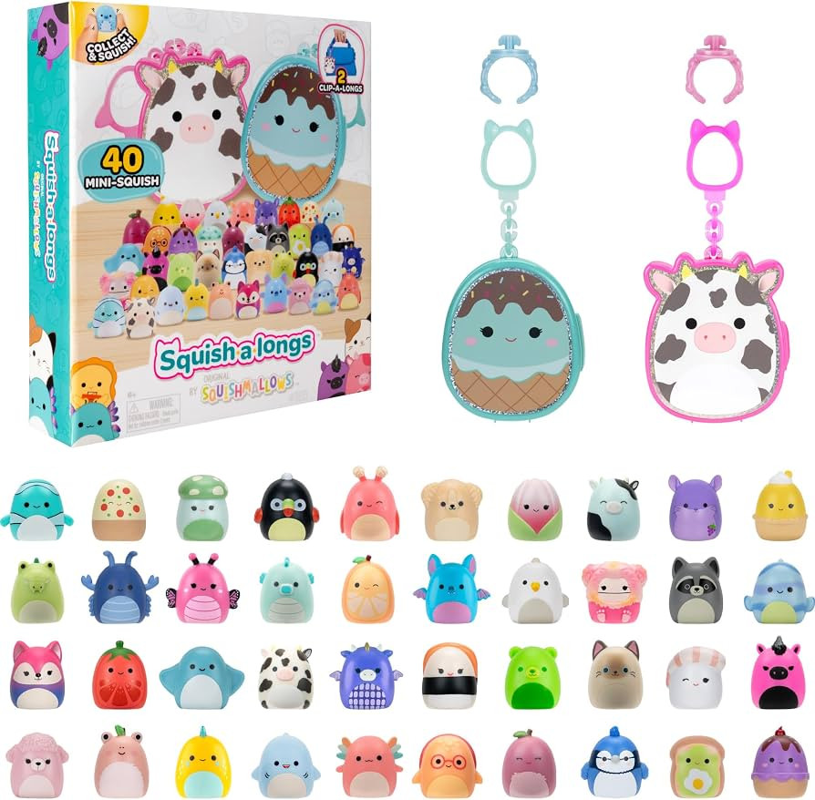 Squish-a-longs Bundle Pack - 40 Mini-Squish + 2 Clip-a-Longs Carrying Cases (Amazon Exclusive) | Amazon (US)