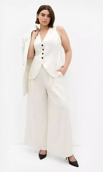 Pinstripe Wide Leg Pant | Belk
