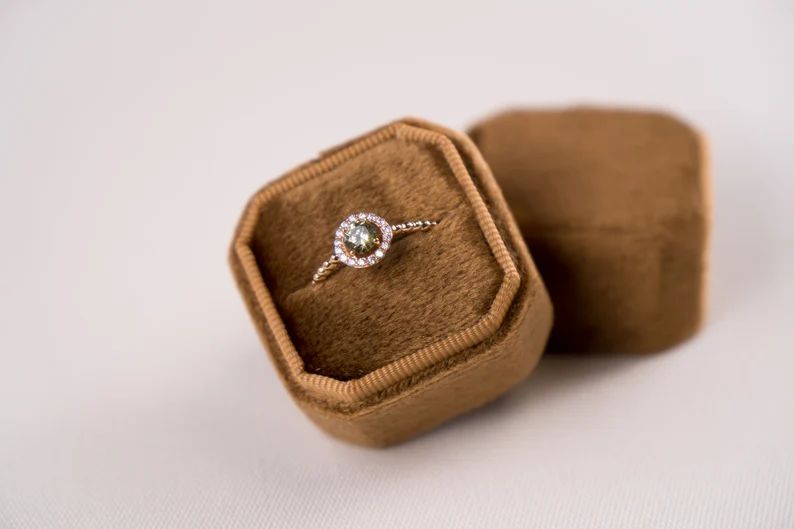Velvet box - Velvet ring box - Octagonal ring box - Wedding - Gift - Tussock | Etsy (US)