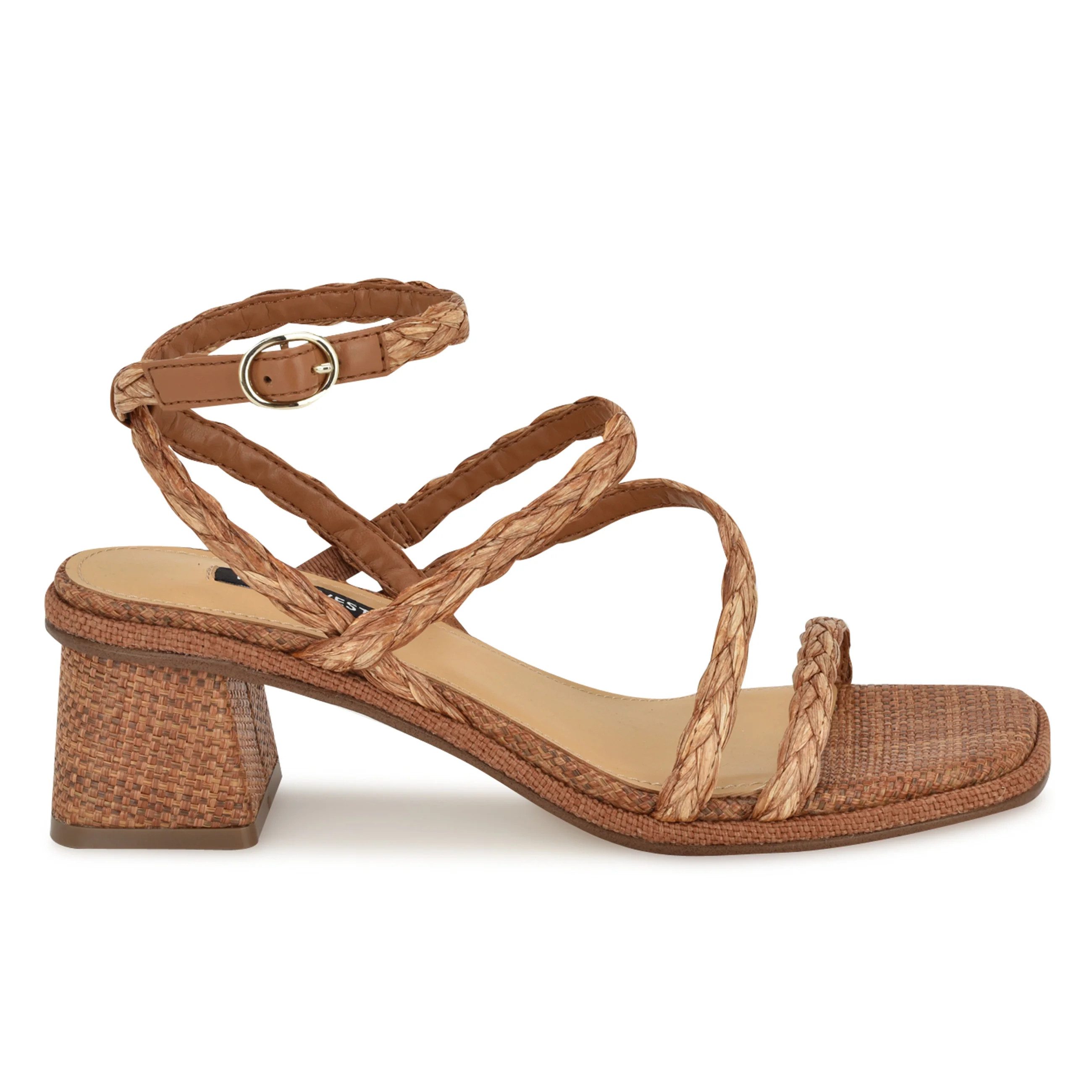 Emolly Raffia Block Heel Sandals | Nine West (US)