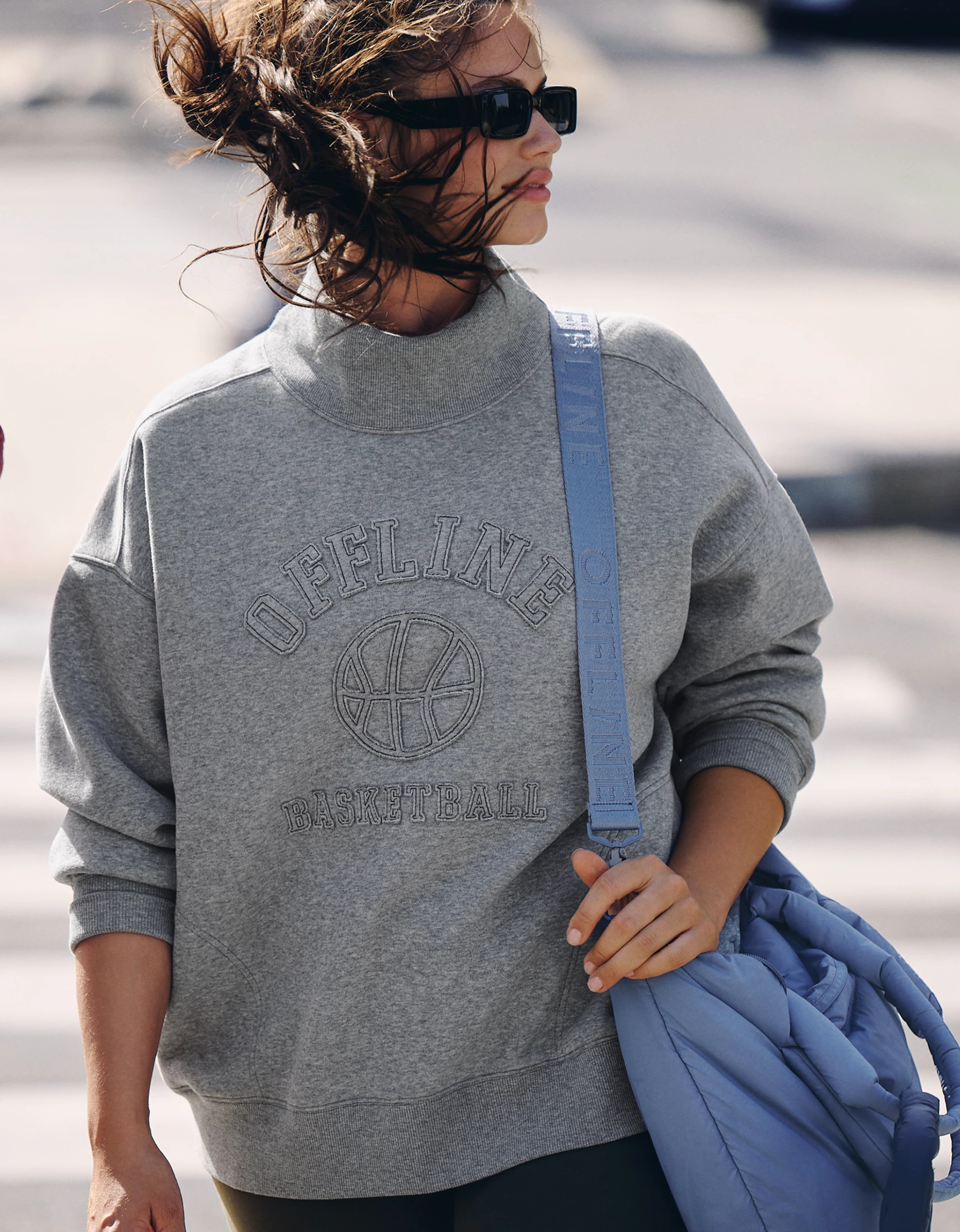 OFFLINE By Aerie Cloud Fleece Oversized Mockneck Sweatshirt | American Eagle Outfitters (US & CA)