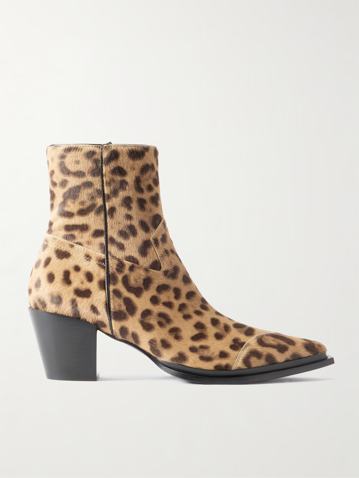 Jimmy Choo - Cece 60 Leopard-print Pony Hair Ankle Boots - Animal print | NET-A-PORTER (US)