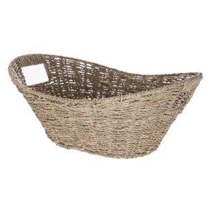 Click for more info about Mainstays Oval Natural Seagrass Storage Basket with Cut-out Handles - Walmart.com