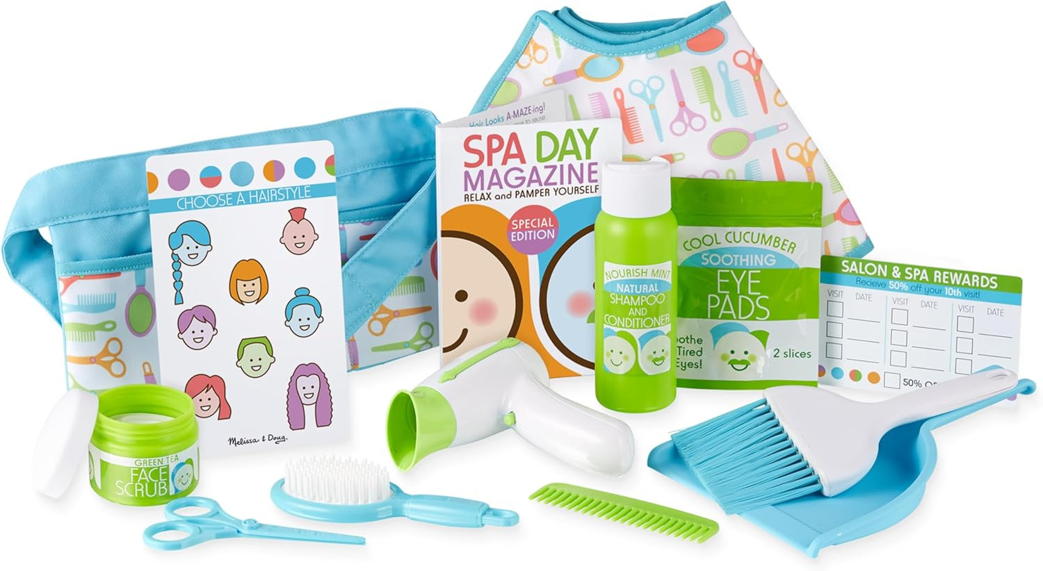 Melissa & Doug Love Your Look - Salon & Spa Play Set, 16pieces of pretend salon and spa toy produ... | Amazon (US)
