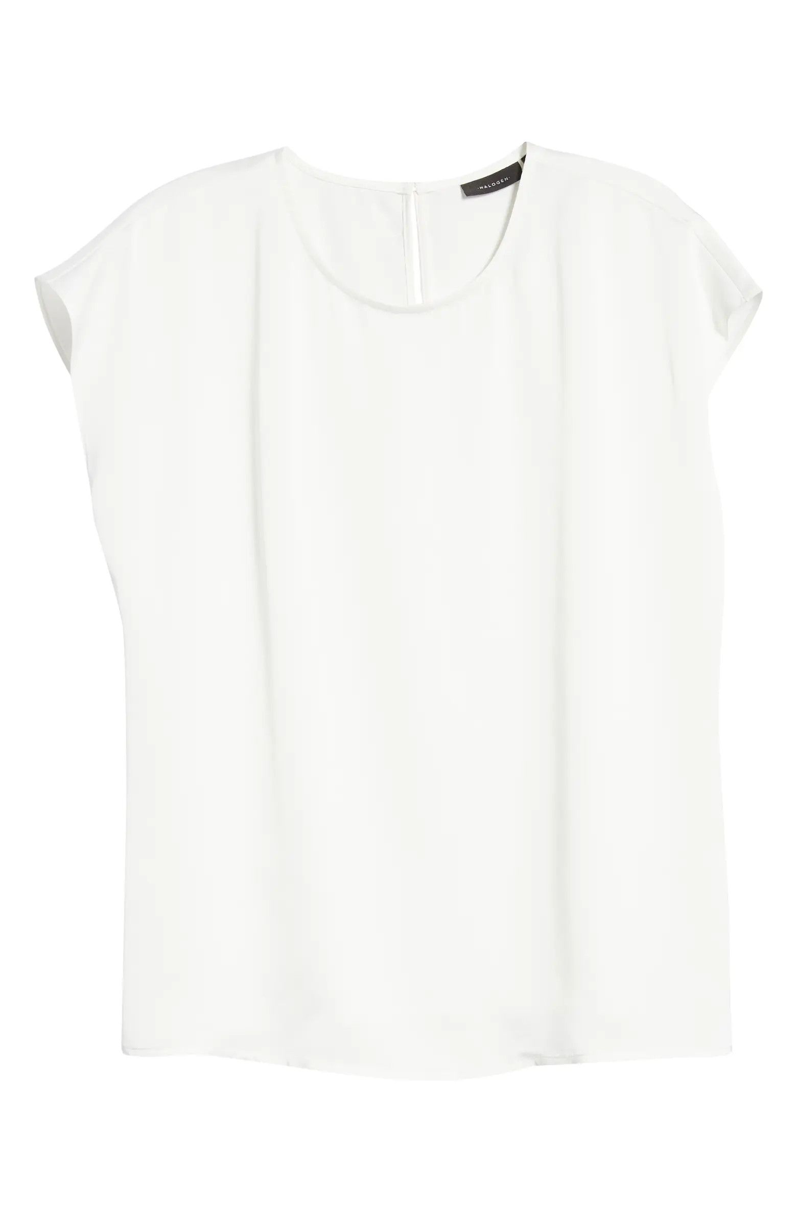 Halogen® Cap Sleeve Satin Blouse | Nordstrom | Nordstrom