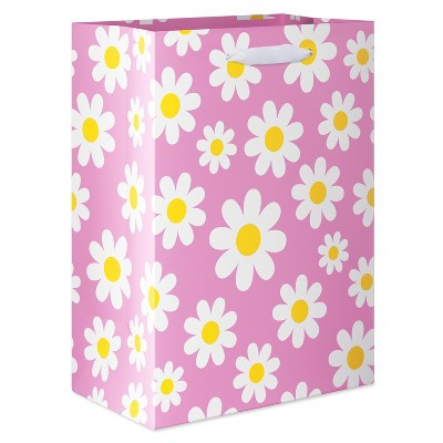 Easter Gift Bag Large 13" Daisies on Pink Design | Target