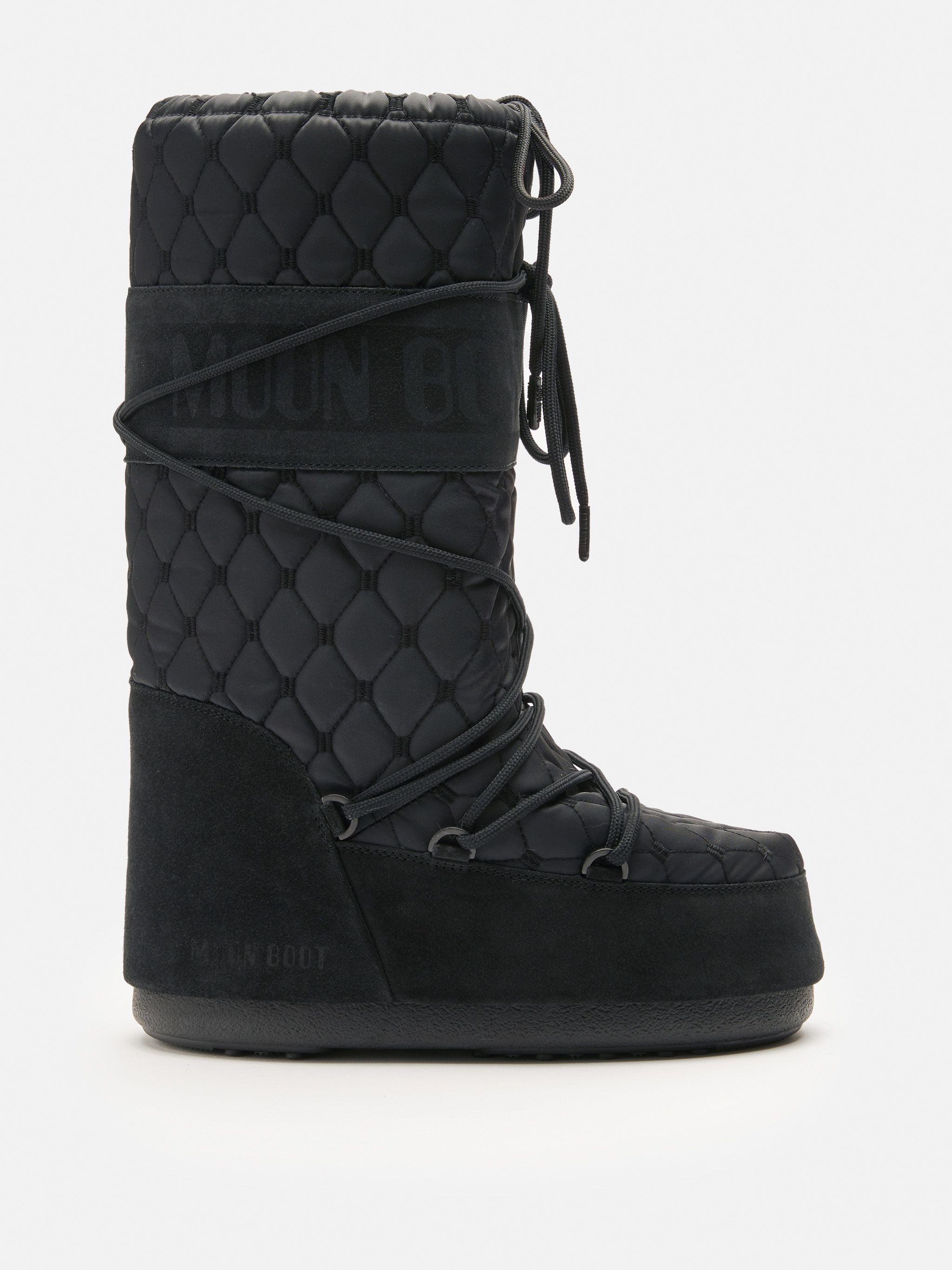 ICON BLACK QUILTED BOOTS | moon_boot