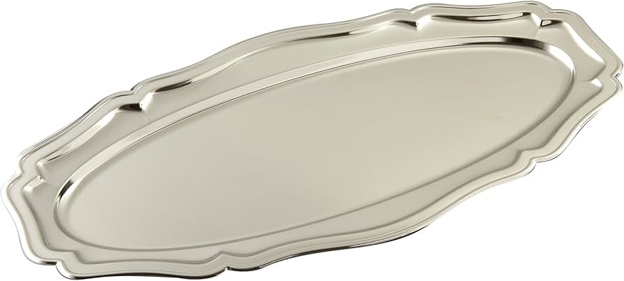Elegance Silver Oval Chippendale Tray | Amazon (US)