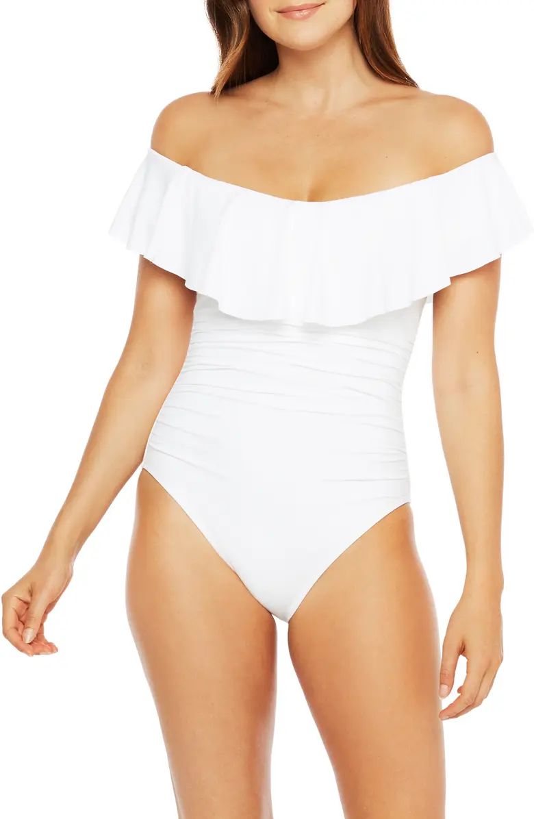 Rating 4.6out of5stars(40)40Off the Shoulder One-Piece SwimsuitLA BLANCA | Nordstrom