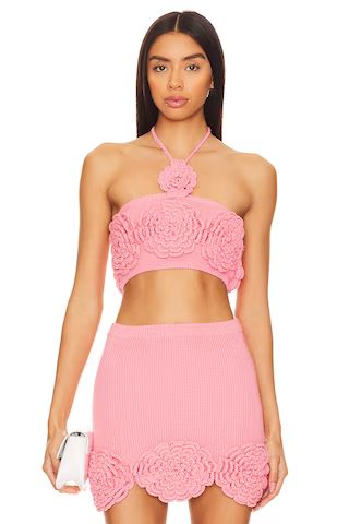 Lovers and Friends Ashby Crochet Top in Pink from Revolve.com | Revolve Clothing (Global)