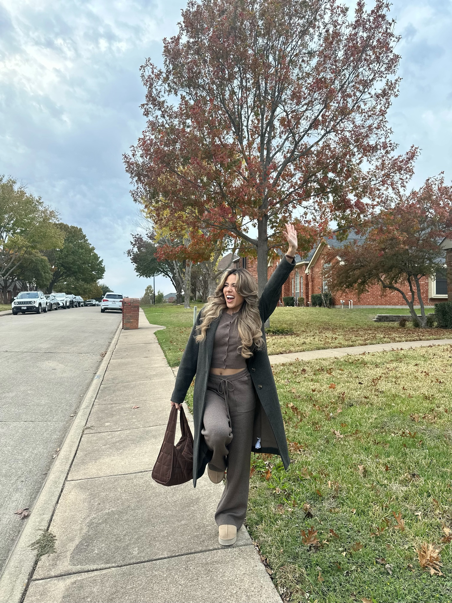 Cozy girl outfit, browns outfit, two piece set, coat outfit, Pinterest outfit, 

#LTKStyleTip #LTKBeauty #LTKSeasonal