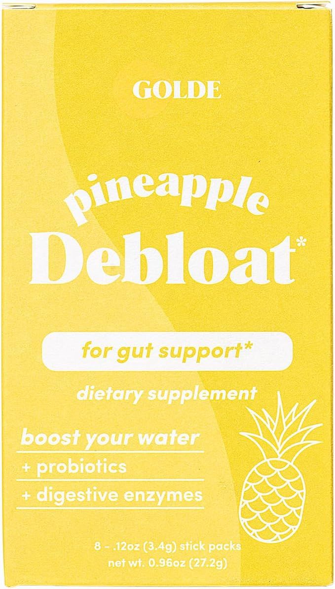 GOLDE Pineapple Debloat | Probiotic Supplement for Natural Bloat Relief and Lasting Digestive Bal... | Amazon (US)