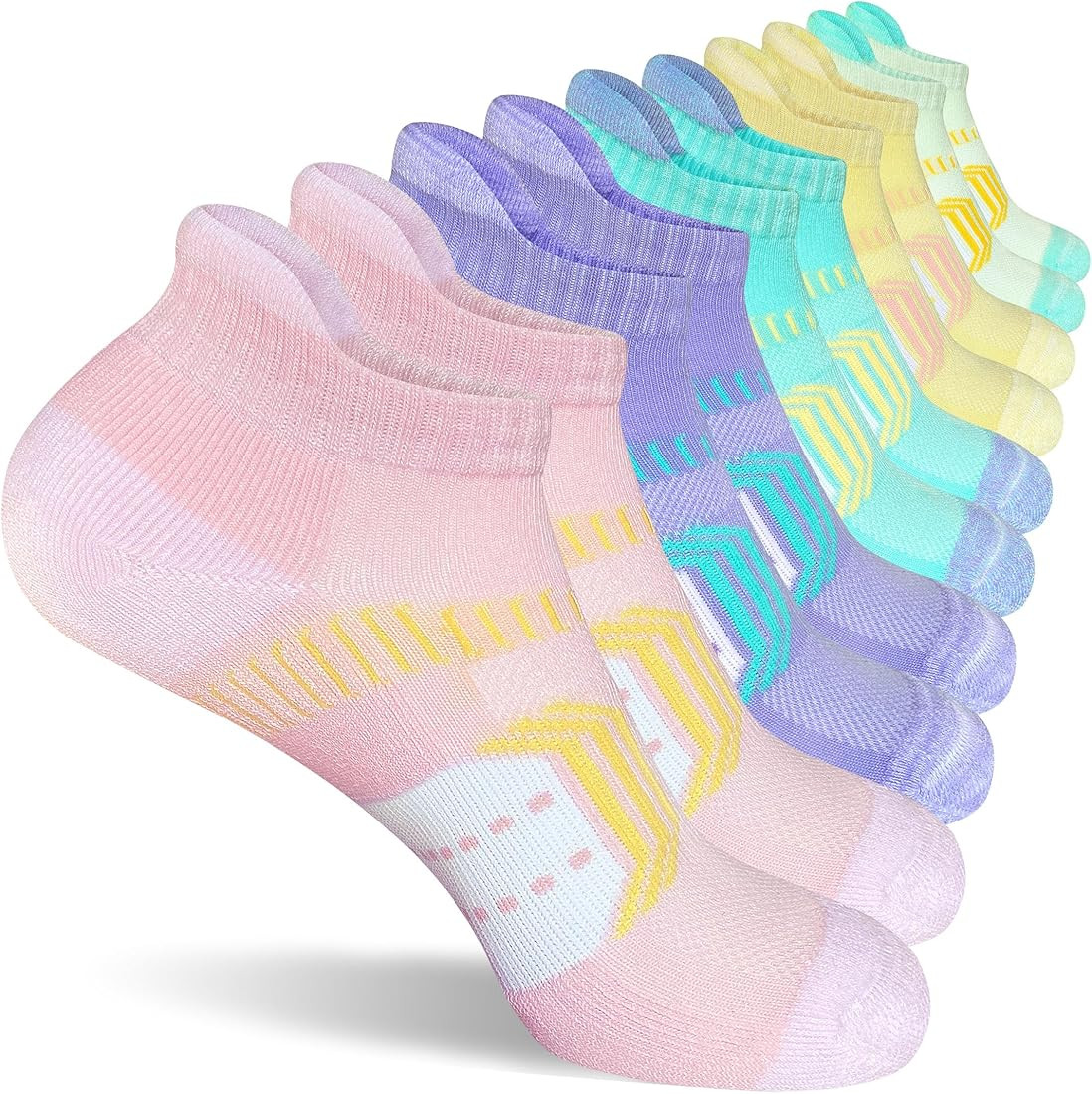 Womens Athletic Cushioned Anti-Blister Comfort Running Ankle Socks 5 Pairs | Amazon (US)