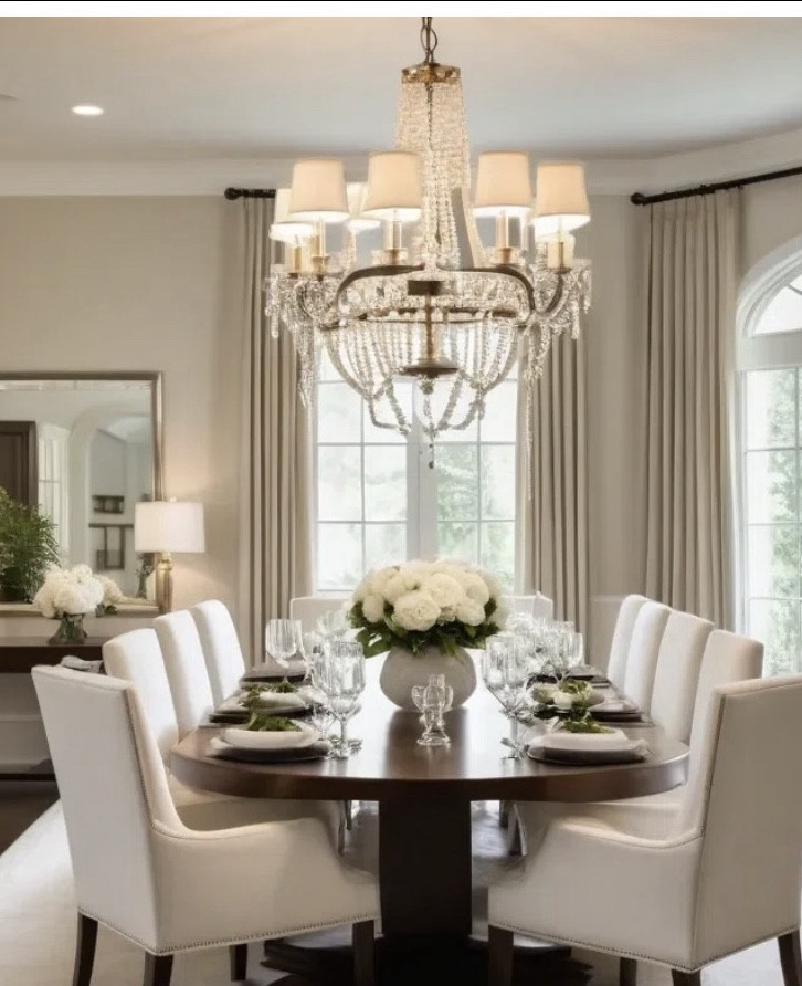 This is the dining room where nobody checks the time. Where dessert turns into another bottle. Where the chandelier makes every meal feel like an occasion. Table that seats 8 comfortably, chairs that make lingering feel necessary, lighting that transforms everything. Complete dining room linked.

#LTKhome #LTKstyletip #LTKfindsunder100 #LTKsalealert #LTKfamily #LTKrefresh #LTKseasonal #diningroomdecor #chandelier #diningchairs #diningtable #luxurydining #chandelierlighting #diningroomfurniture #statementlighting #moderndining #elegantalchemist #dininginspo #entertainingathome #dininggoals #hostinggoals #diningroomgoals #elegantdining #diningexperience

#LTKHome