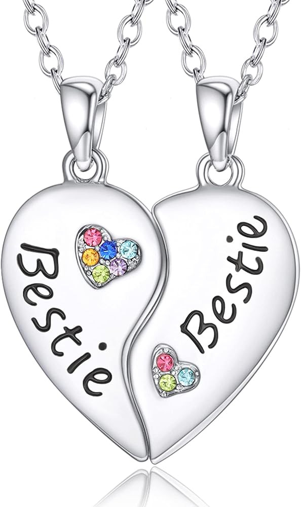 KINGSIN Sister Gifts, Sister Necklace for 2 Big Sister Little Sister Bestie BFF Pendant Necklaces... | Amazon (US)