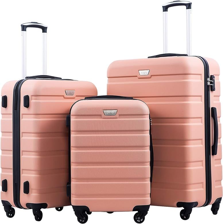 Amazon.com | COOLIFE Luggage 3 Piece Set Suitcase Spinner Hardshell Lightweight TSA Lock 3 Piece ... | Amazon (US)