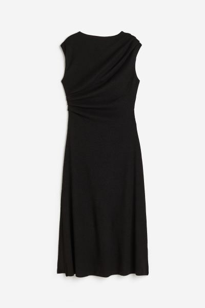 Draped Jersey Dress - Black - Ladies | H&M US | H&M (US + CA)
