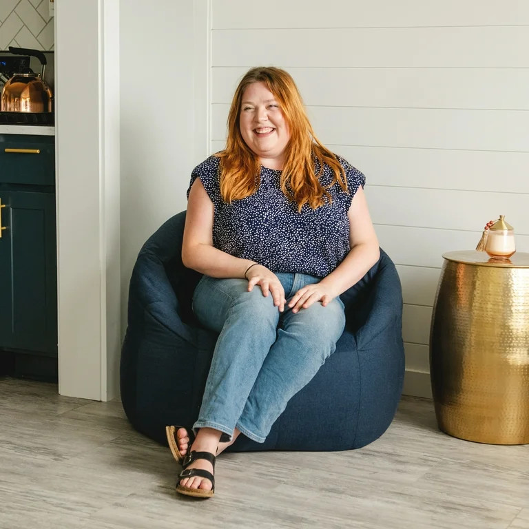 Big Joe Milano Bean Bag Chair, Cobalt Lenox Denim - Walmart.com | Walmart (US)