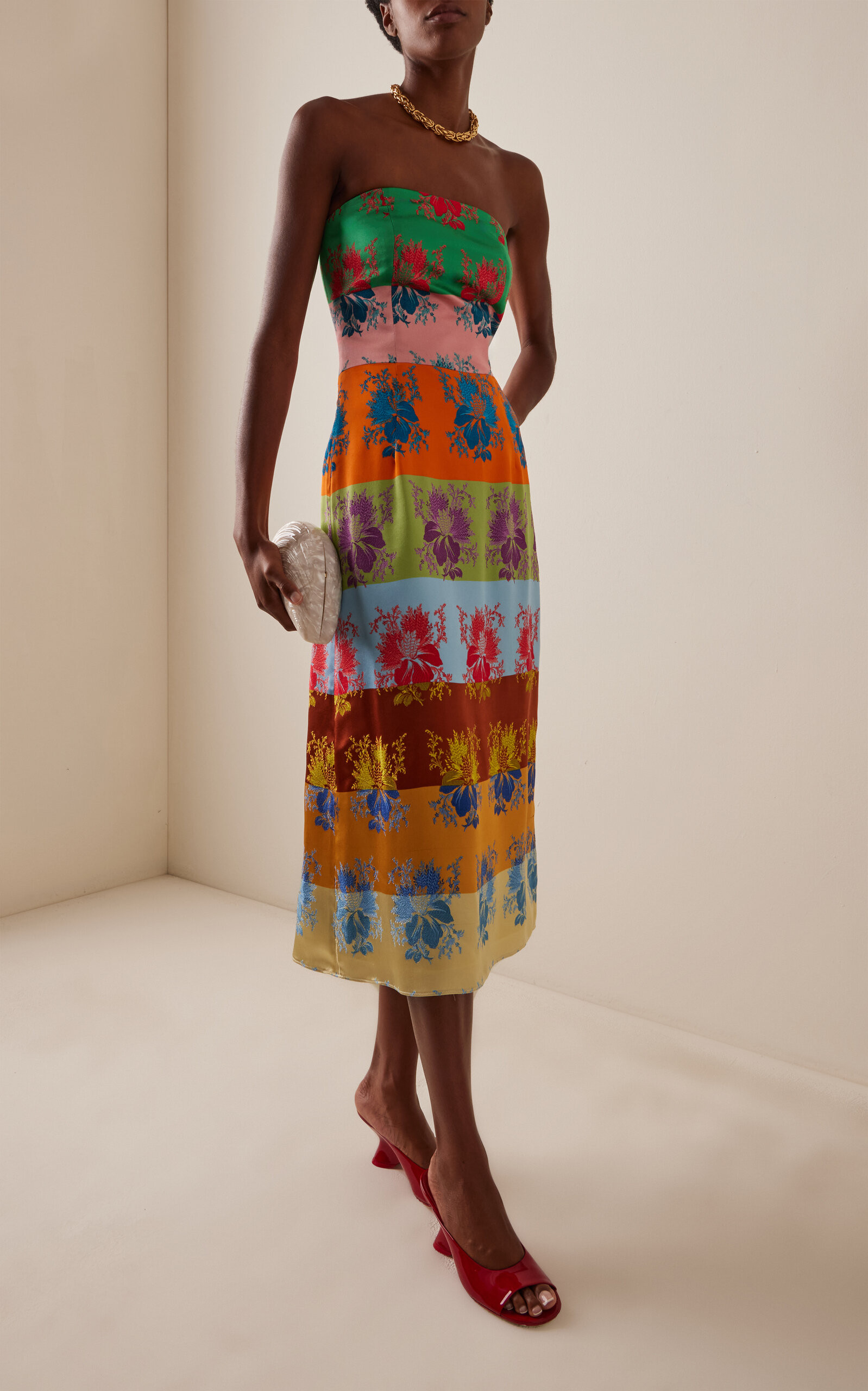 Exclusive Paint Me in Stripes Silk-Blend Dress | Moda Operandi (Global)