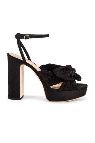 Loeffler Randall Natalia Pleated Knot Platform in Black from Revolve.com | Revolve Clothing (Global)
