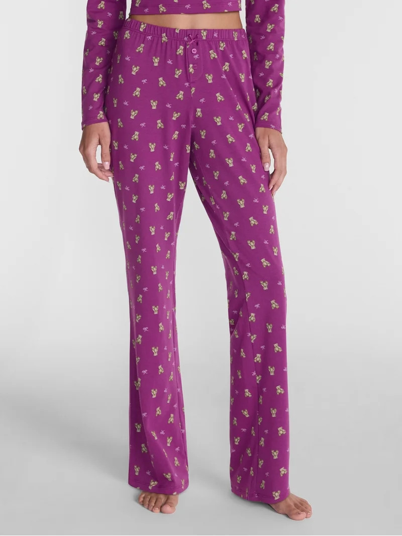 No Boundaries Cloud Core Low Rise Sleep Pants, 31\u201d Inseam, Women's XXS-3X | Walmart (US)