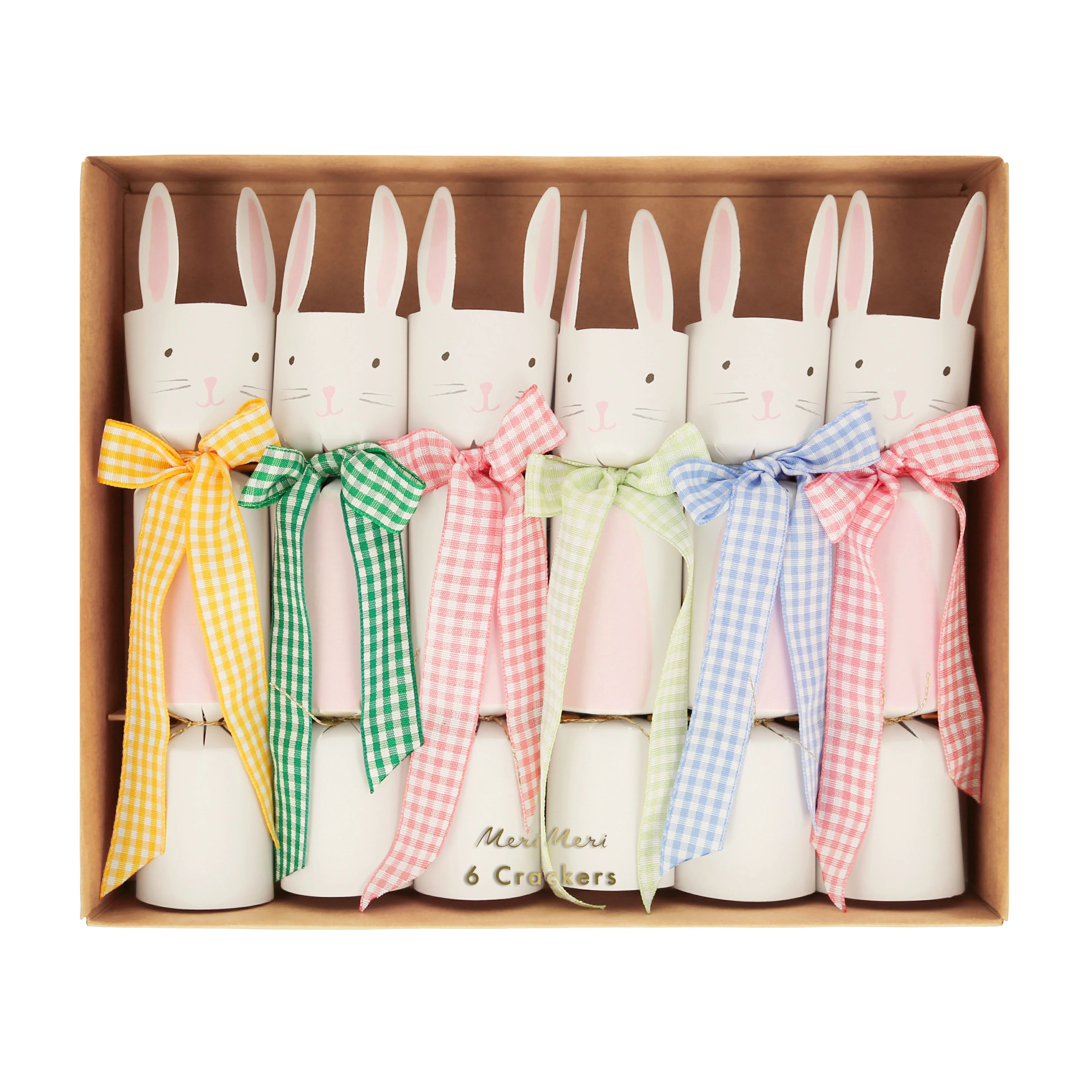 Meri Meri Gingham Bow Bunny Crackers | JoJo Mommy