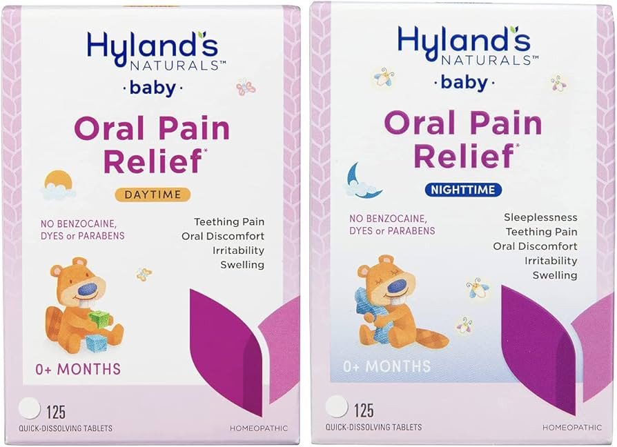 Hyland's Baby Day & Night Oral Pain Relief Tablets Bundle with Chamomilla, Soothing Natural Relie... | Amazon (US)