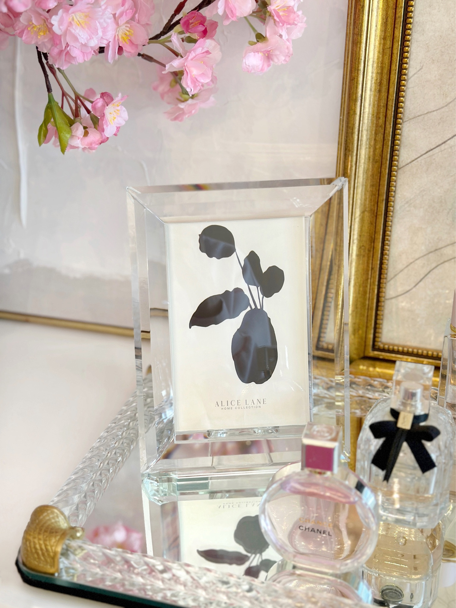 Save 15% on this beautiful crystal frame and mirrored tray with code: thedecordiet 

Vanity tray, lucite, acrylic, home decor 

#LTKunder50 #LTKsalealert #LTKhome