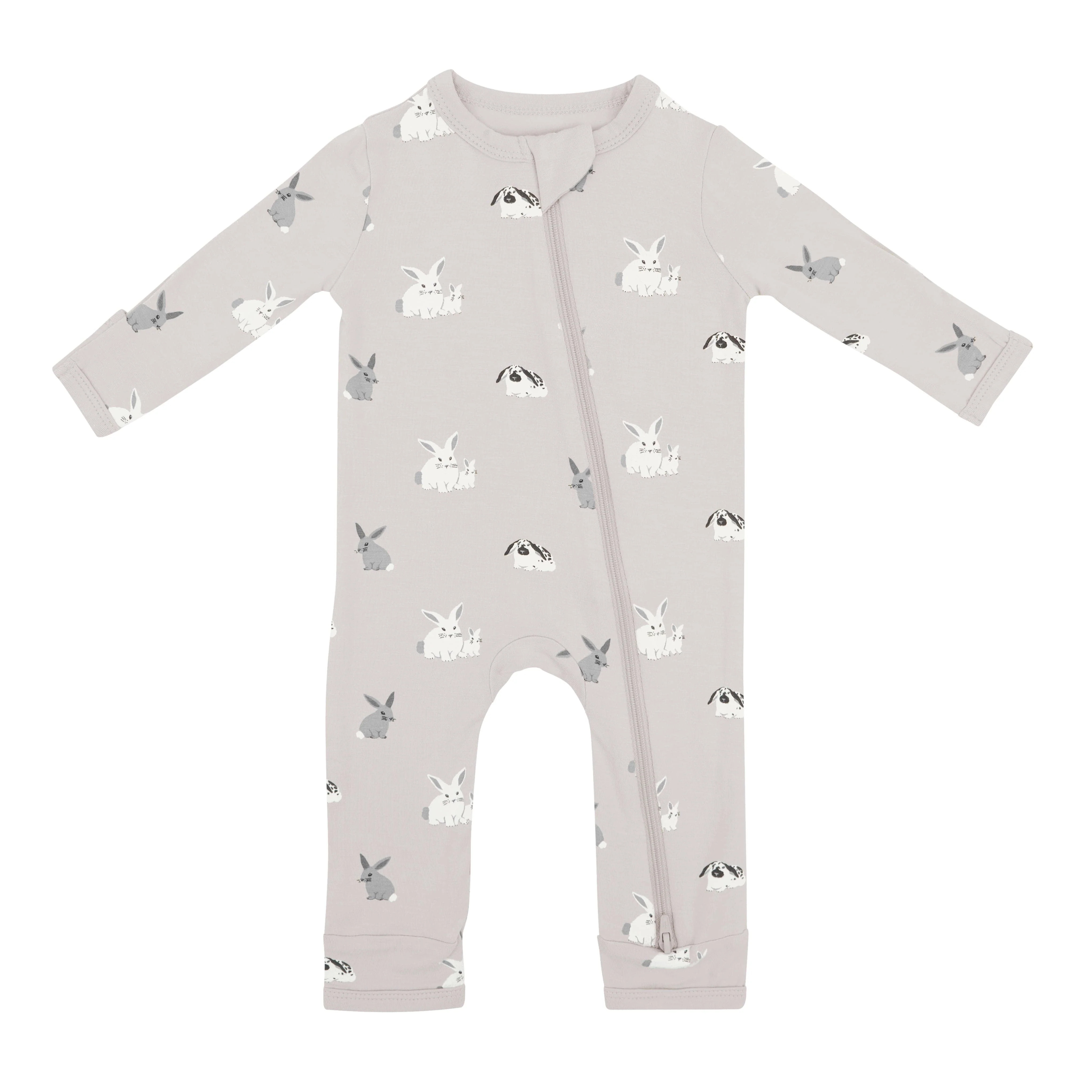 Zippered Romper in Bunny | Kyte BABY