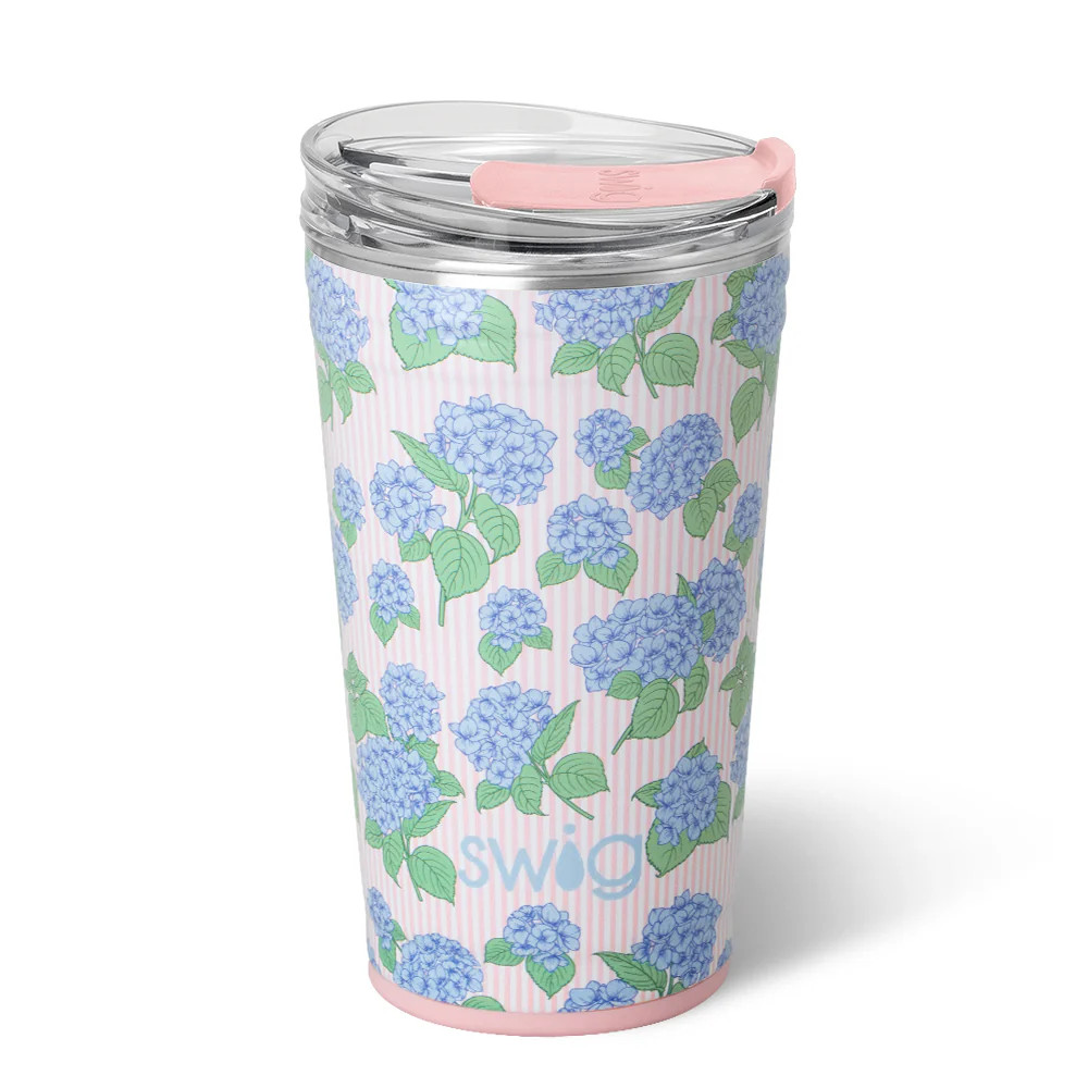 Hydrangeas Party Cup 24oz | Swig Life