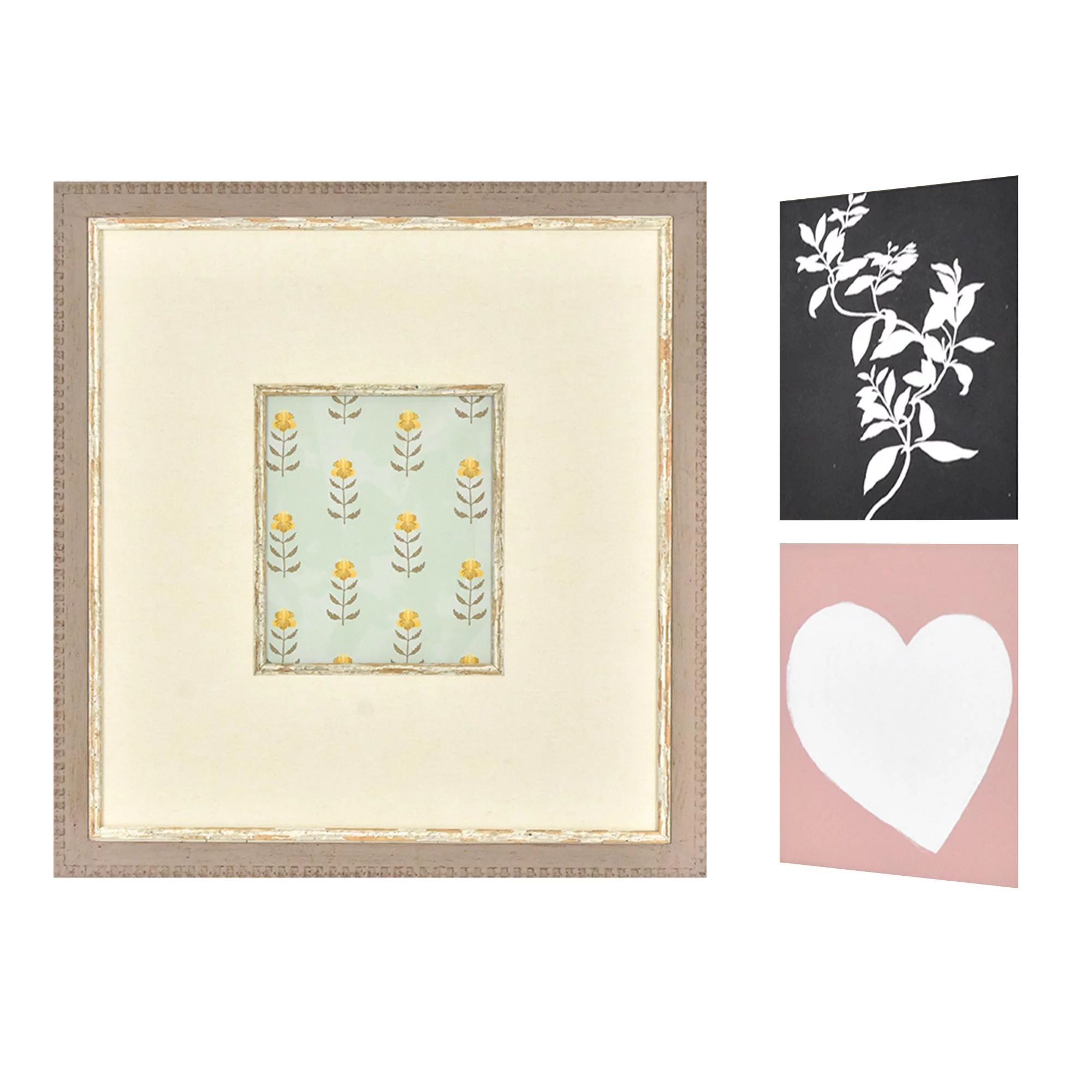 Beautiful Beautiful 3-Piece Floral and Heart Print Set 14.5" x 15.5" by Drew Barrymore | Walmart (US)