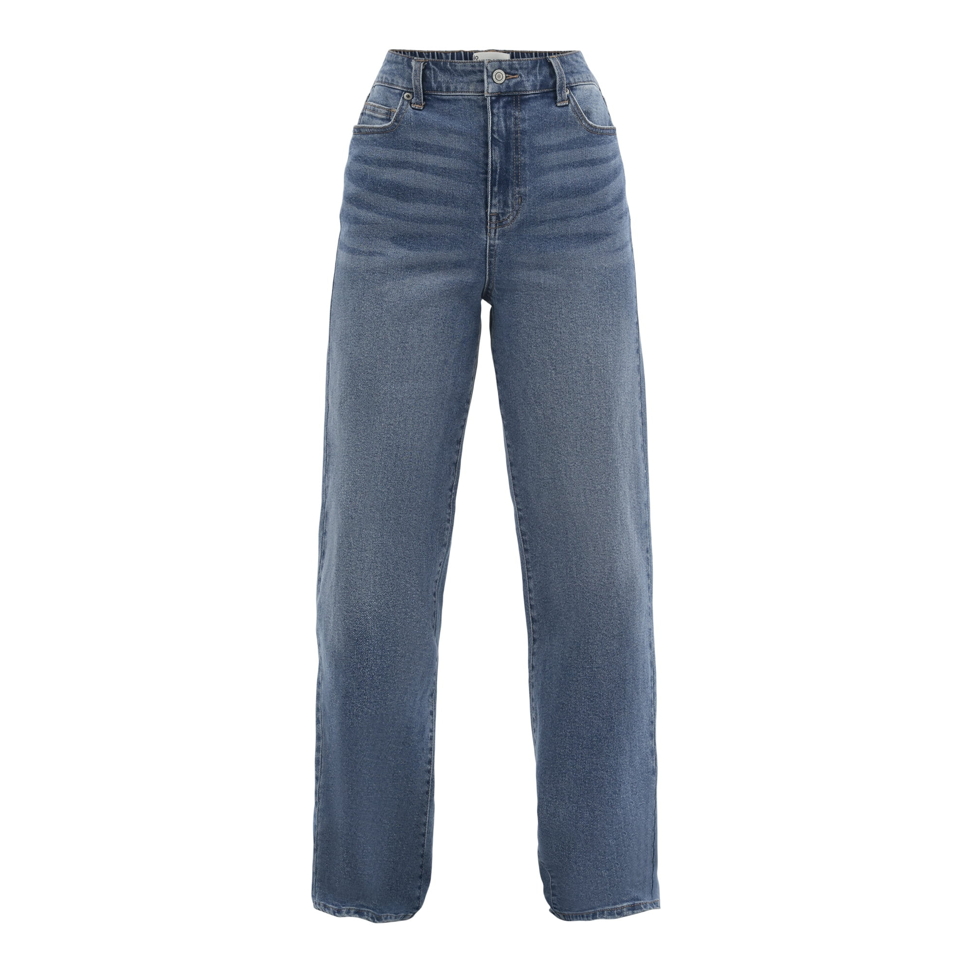 No Boundaries High Rise Baggy Wide Leg Jeans, 32'' Inseam, Women’s and Women's Plus - Walmart.c... | Walmart (US)