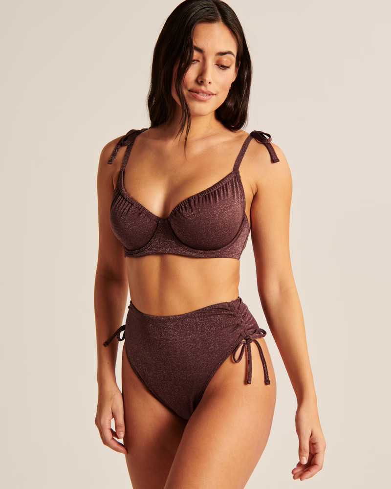 Curve Love Tie-Strap Underwire Bikini Top | Abercrombie & Fitch (US)