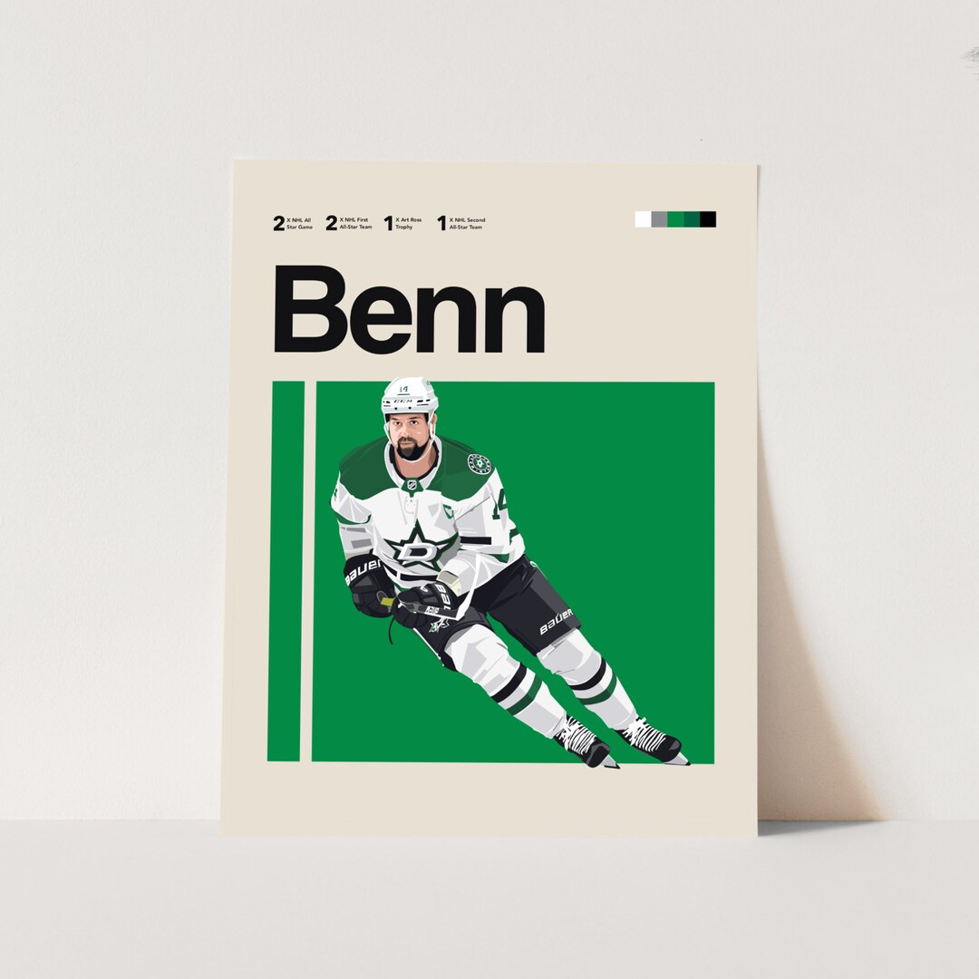 Jamie Benn Poster, Dallas Stars Poster, Minimalist, Helvetica, Mid-century Modern, NHL Dallas Sta... | Etsy (US)