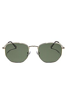 dime optics Roxbury Sunglasses in Gold & Polarized G15 from Revolve.com | Revolve Clothing (Global)