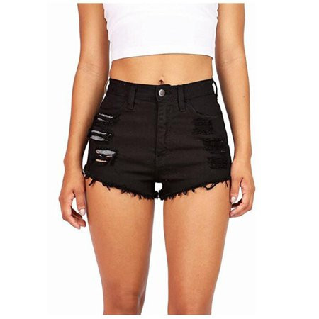 Aayomet Jean Shorts Womens High Waisted Women s Casual High Waisted Denim Shorts Straight Leg Jean S | Walmart (US)