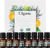 Click for more info about Cliganic USDA Organic Aromatherapy Essential Oils Set (Top 8), 100% Pure Natural - Peppermint, La...