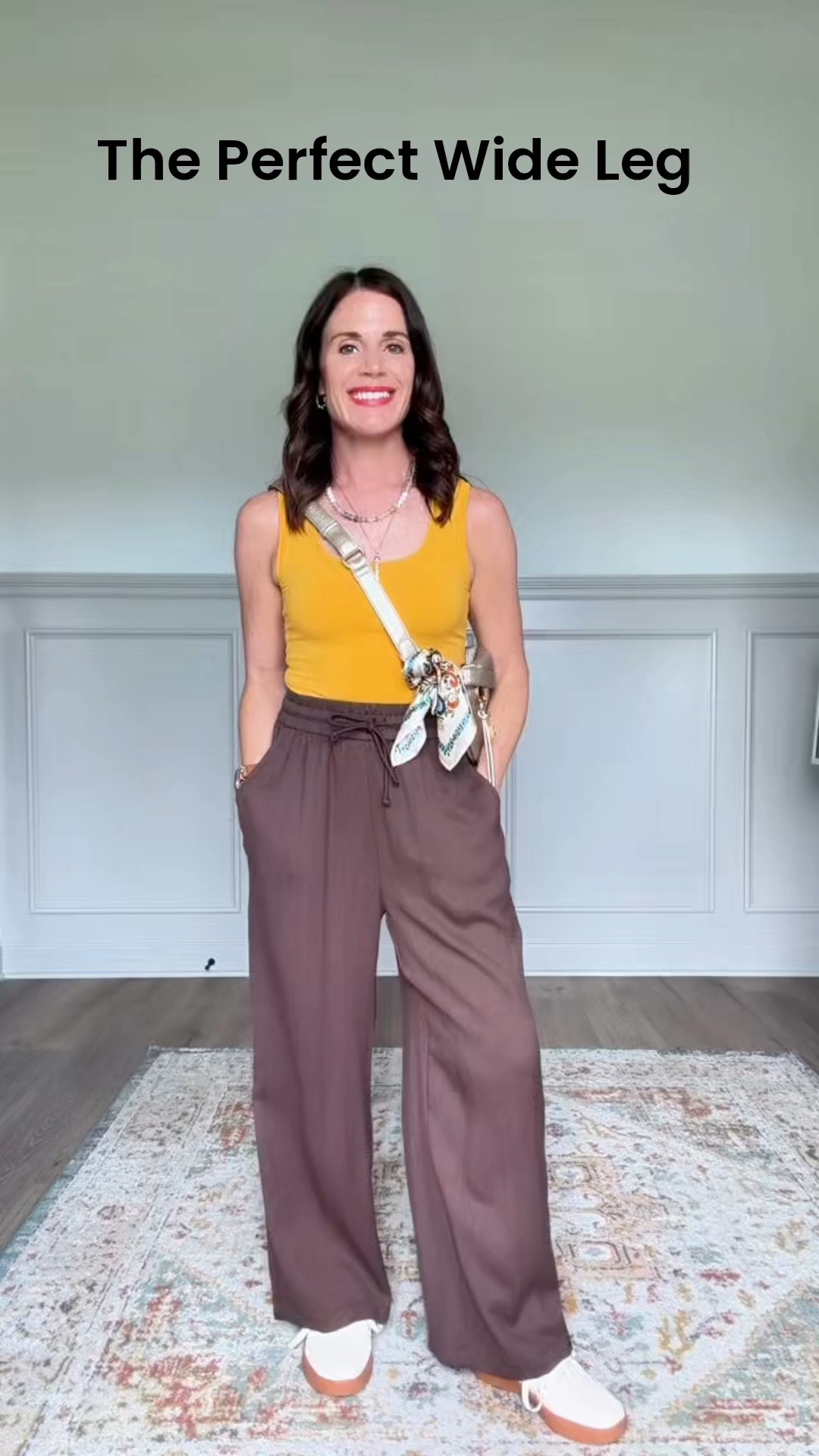 The perfect wide leg pants for Summer! On sale for only $29.95! Comes in multiple sizes and colors! I’m wearing the size small petite. For size reference I am 5’1”