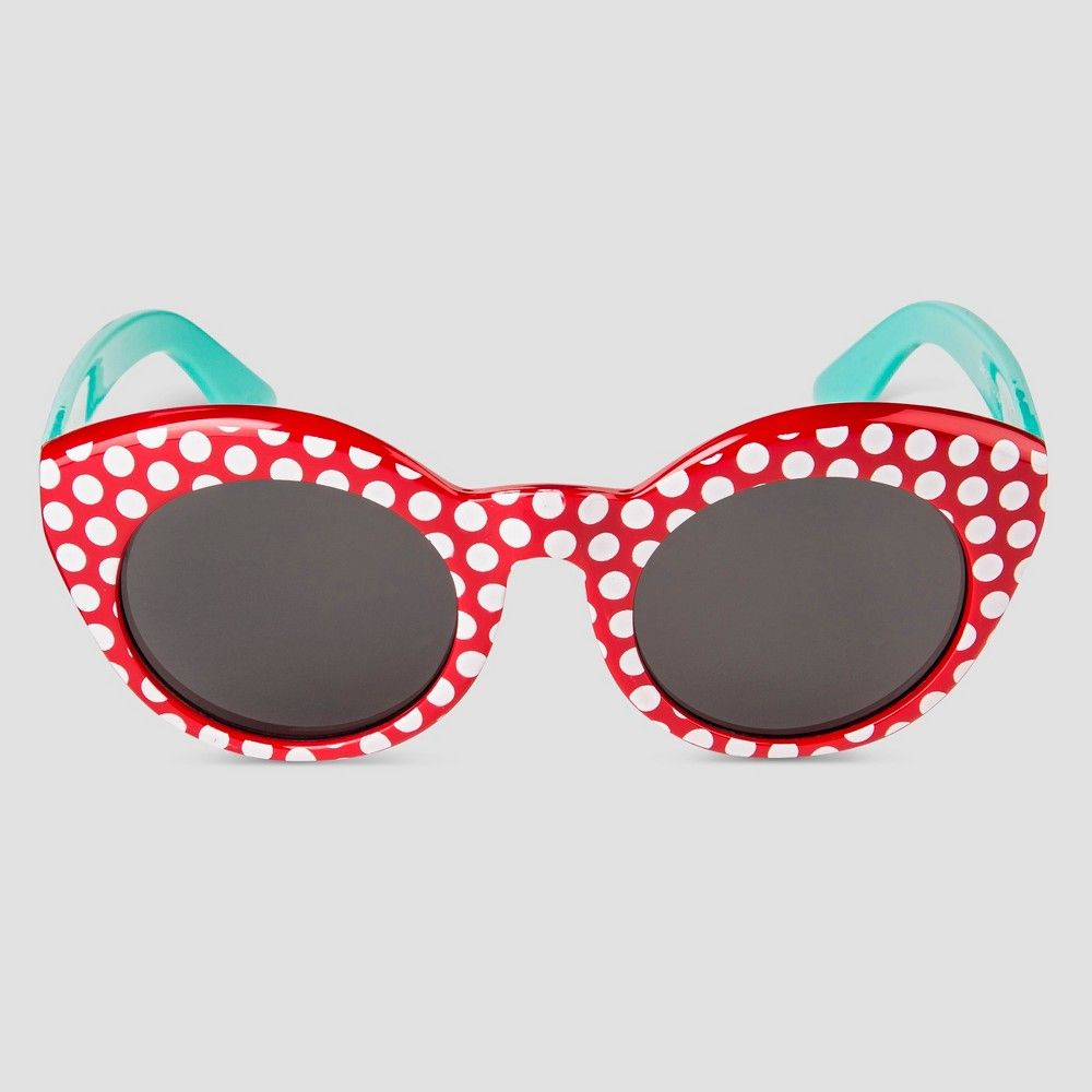 Toddler Girls' Polka Dot Sunglasses - Cat & Jack Red One Size, Girl's | Target