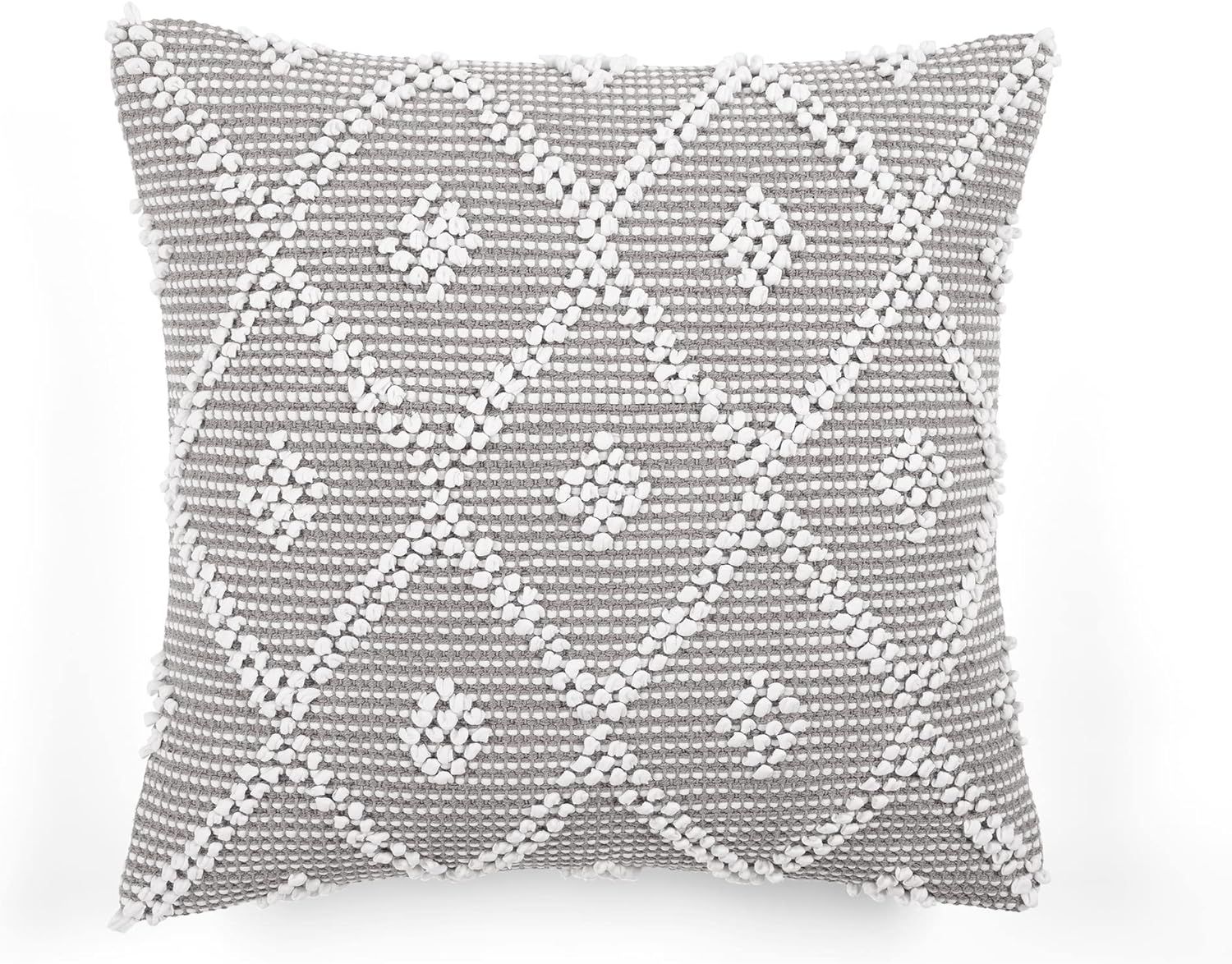 Lush Decor Adelyn Decorative Pillow Cover, 20" x 20", Light Gray | Amazon (US)