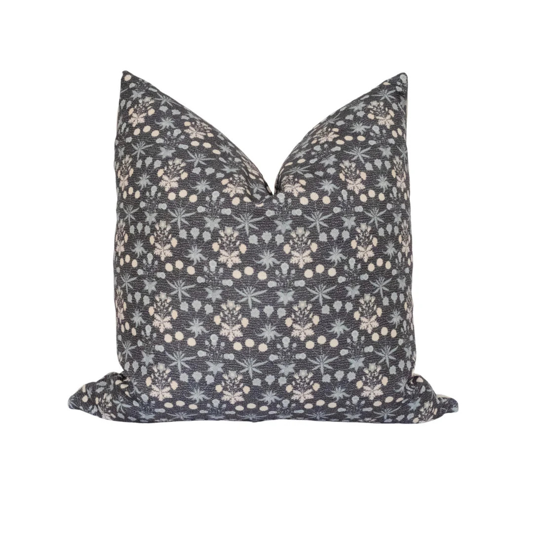 The Oakley L Printed Throw Pillow L Blue Throw Pillow L Floral Pillow Cover L Neutral Home Decor ... | Etsy (US)