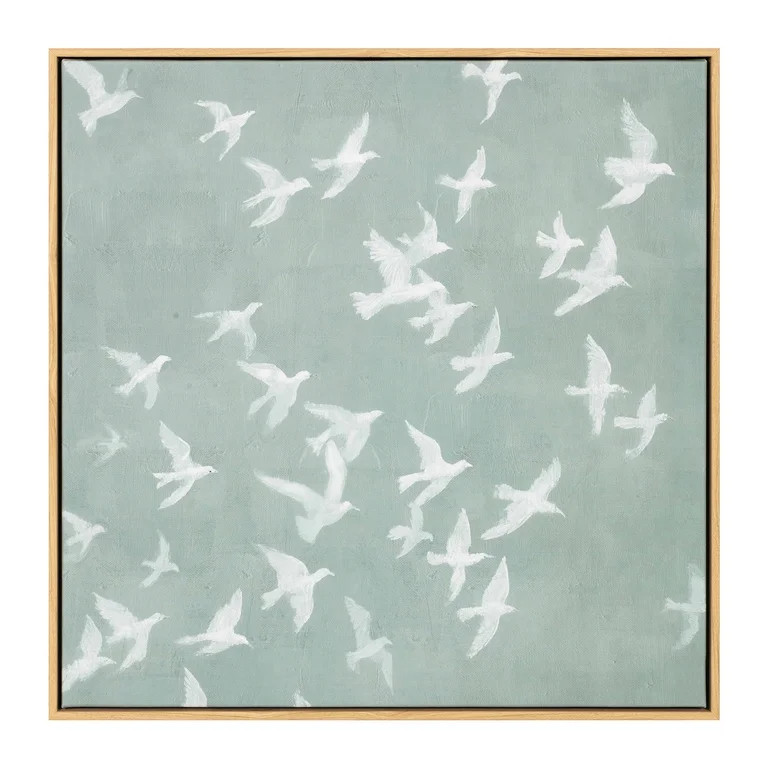 My Texas House Birds in Flight Grn 20" x 20" Coastal Framed Wall Art | Walmart (US)